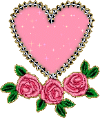 Gif animé coeur roses